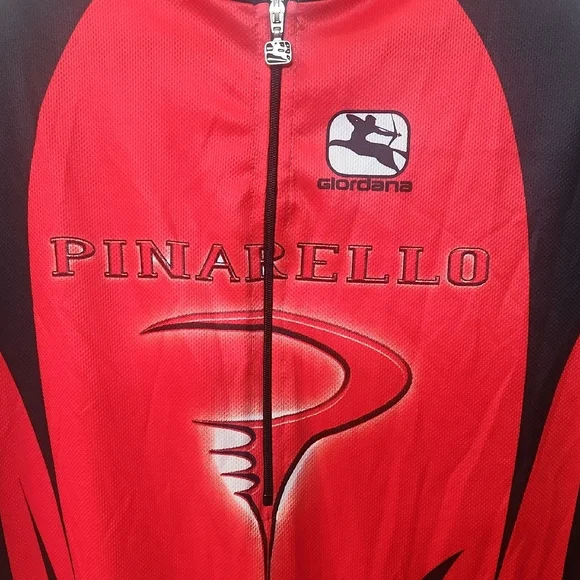 Red and Black Men's Cycling Shirt - Picture 2 of 7